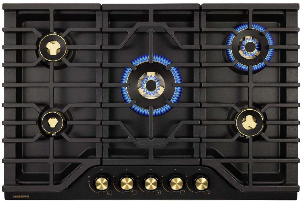 Газовая варочная панель Hiberg VS 8555 B