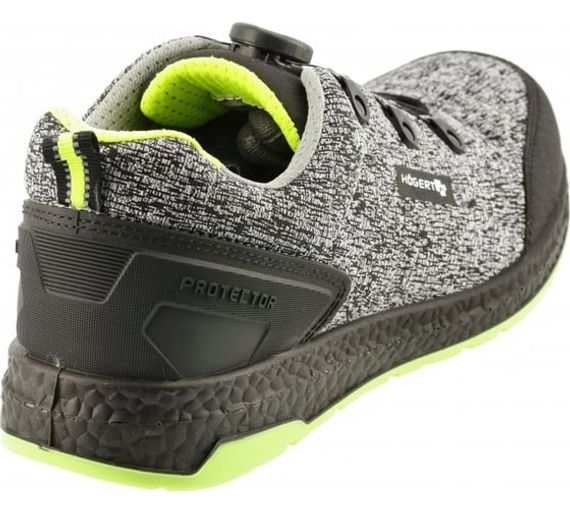 Полуботинки рабочие LACE SYSTEM S1PS SR FO серый меланж/зеленый KEMINITZ Högert, арт. HT5K578