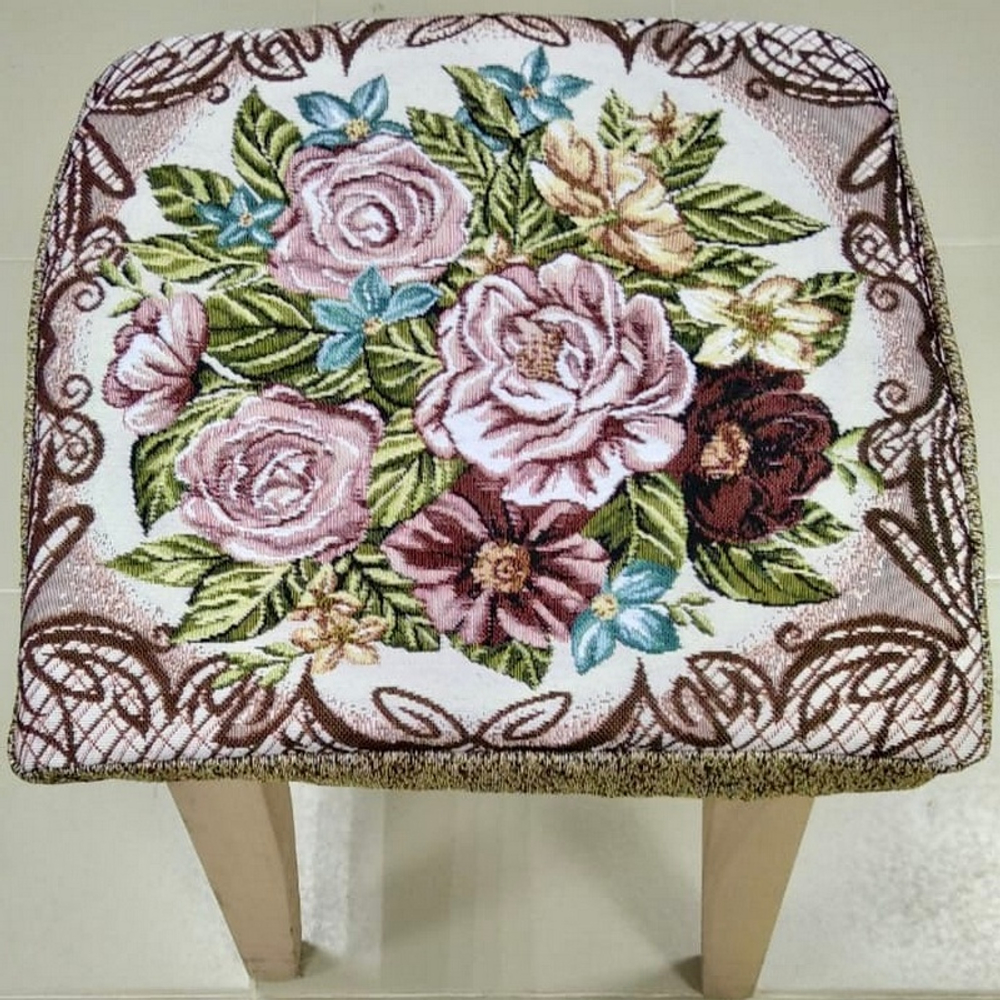 Чехол гобеленовый для табурета "ДВ.", дизайн: 338, размер 32*32см, Россия.