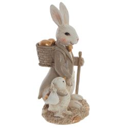 GAEM Фигурка декоративная "Заяц с цыпленком", L11 W7 H15 см