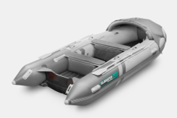 Надувная лодка GLADIATOR E420PRO светло-темносерый