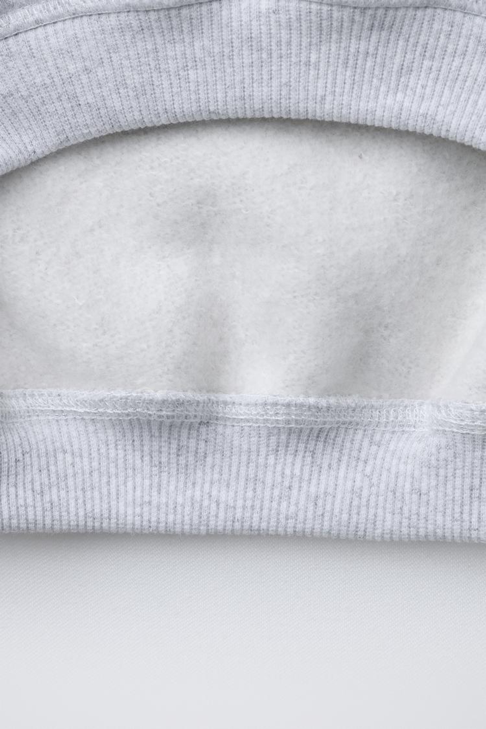 ZARA ТОЛСТОВКА С ВЫШИТОЙ НАДПИСЬЮ ИЗ МАХРОВОЙ ТКАНИ, СЕРЫЙ МЕЛАНЖ