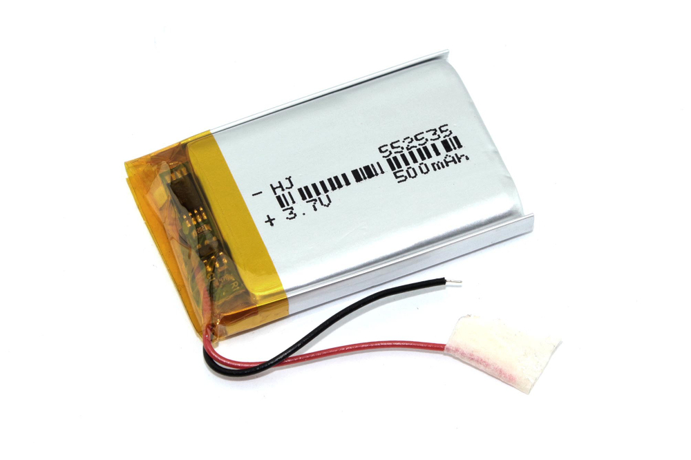 Аккумулятор Li-Pol (батарея) 5.5*25*35мм 2pin 3.7V/500mAh