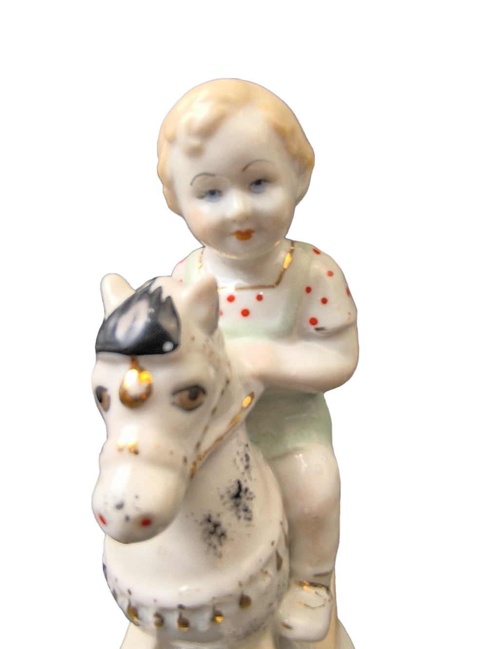 Фарфоровая статуэтка "Мальчик на лошадке" (Полонное ЗХК)