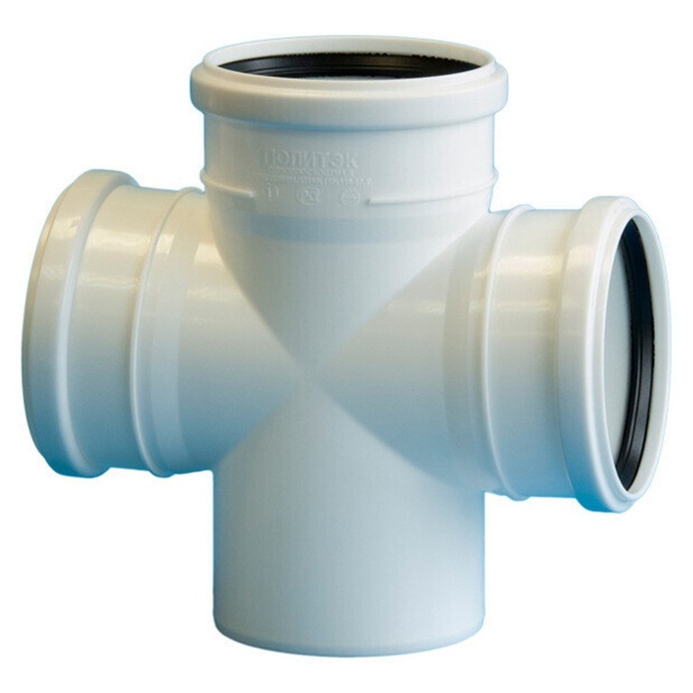 Крестовина Политэк Пайп одноплоскостная для бесш. кан-и ПП 110х110х110/87,5, (20)