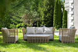 "Валенсия" лаунж-зона из искусственного ротанга, цвет соломенный