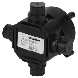 Коробка установочная ЭРА KUM-70-72 черная 70х72мм для монолитного строительства 4 входа IP44