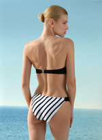 Раздельный купальник Capo Bianco: лиф-фашия и плавки (Размер: B/M) (Цвет: черный с белым)