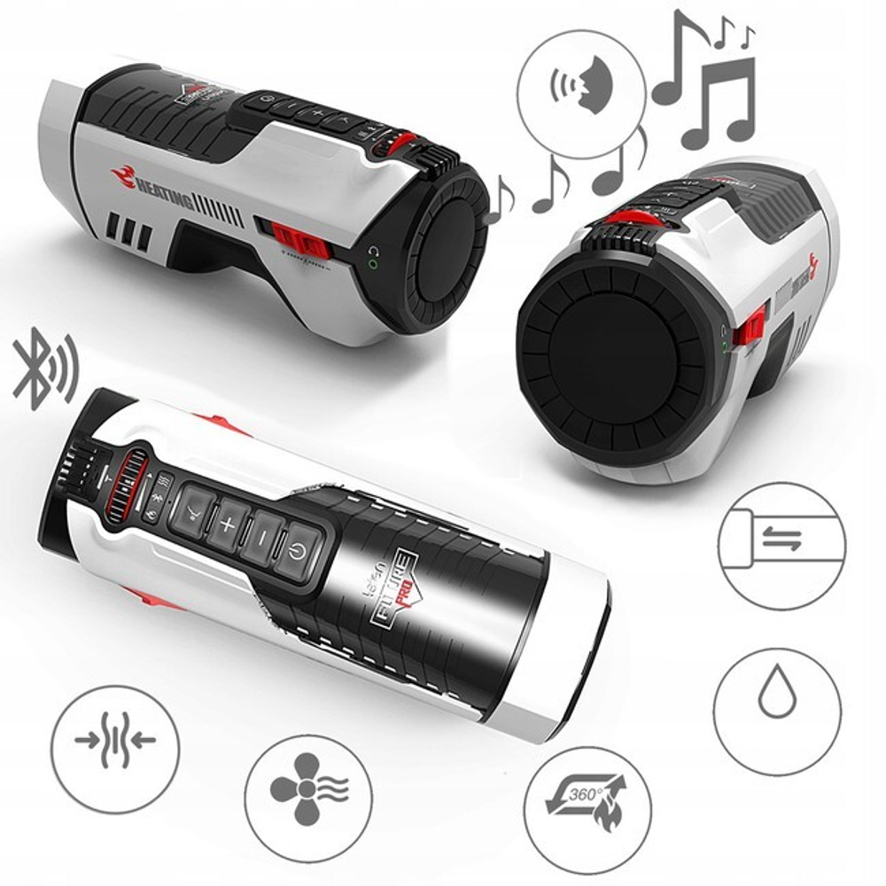 Автоматический мастурбатор Leten Alice Future Pro 3.0 (вагина и анус) (Цвет: бело-черный)