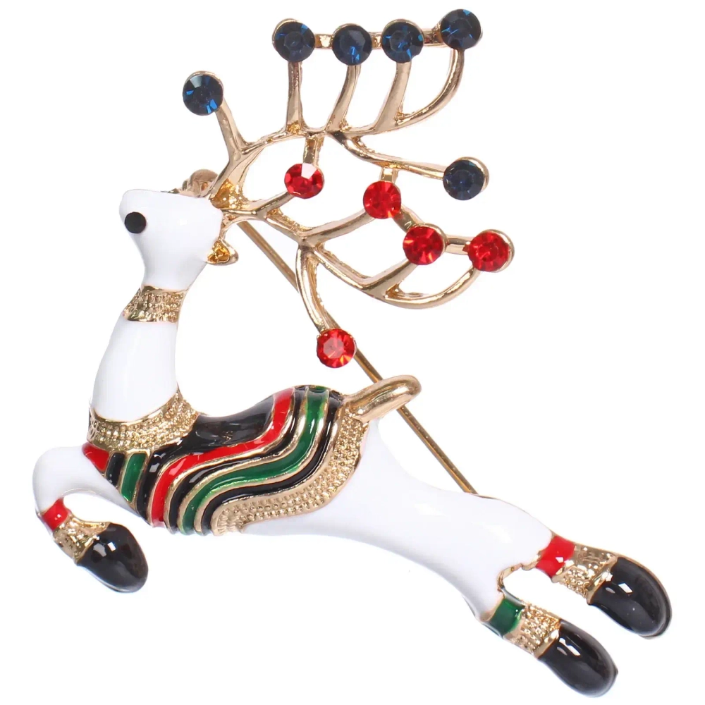 Брошь «Зимняя сказка - Олень» 4,5*4,7см