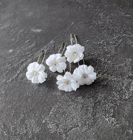 Набор шпилек "Розы большие" латекс, 3 шт, бирюза