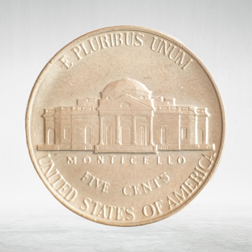 USA, 5 Cents, 1990 - Jefferson Nickel (First Portrait) (P), VF