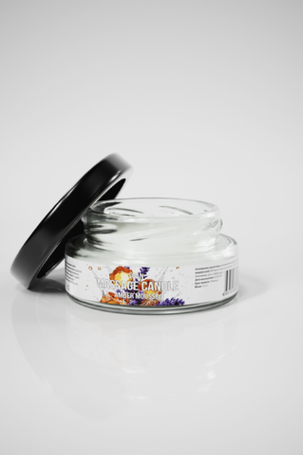 Массажная свеча SGAN с кокосовым воском и эфирными маслами "Янтарный мусс", 50 мл