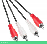 Кабель Buro BAAC024-3 2хRCA()–2xRCA() 3м черный