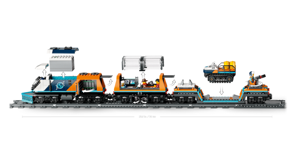 Конструктор Лего Сити Экспресс-поезд Арктический полярный 60470 | LEGO City Arctic Polar Express Train 1517 деталей | 7+