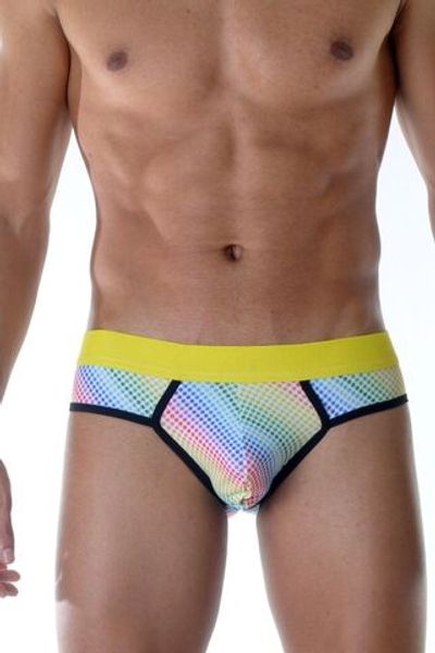Мужские трусы-слипы в разноцветный горох (Размер: XL) (Цвет: разноцветный)