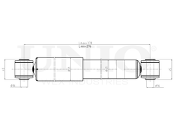 Амортизатор газовый задней подвески UNIO SAB-10722