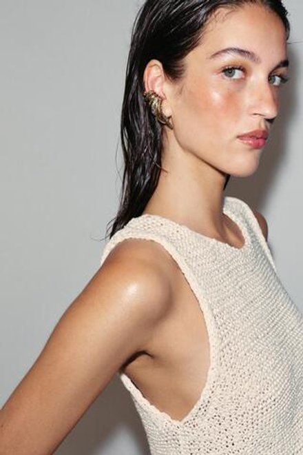 ZARA БЛЕСТЯЩИЕ СЕРЬГИ-КАФФЫ, ЗОЛОТИСТЫЙ