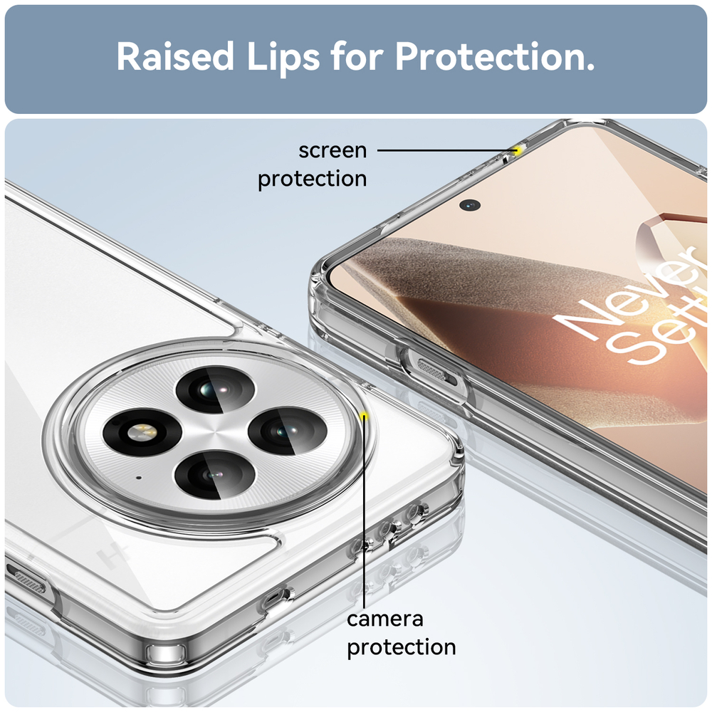 Прозрачный чехол с усиленными рамками для OnePlus 13, увеличенные защитные свойства