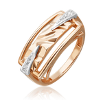 Кольцо «Впечатление» из комбинированного золота c натуральными топазами white Артикул: 01-5656-00-201-1111