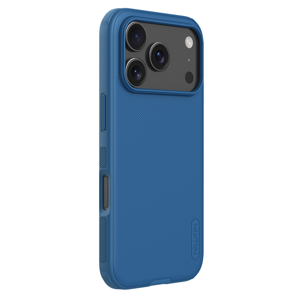 Чехол синего цвета от Nillkin для смартфона iPhone 17 Pro Max, серия Super Frosted Shield Pro