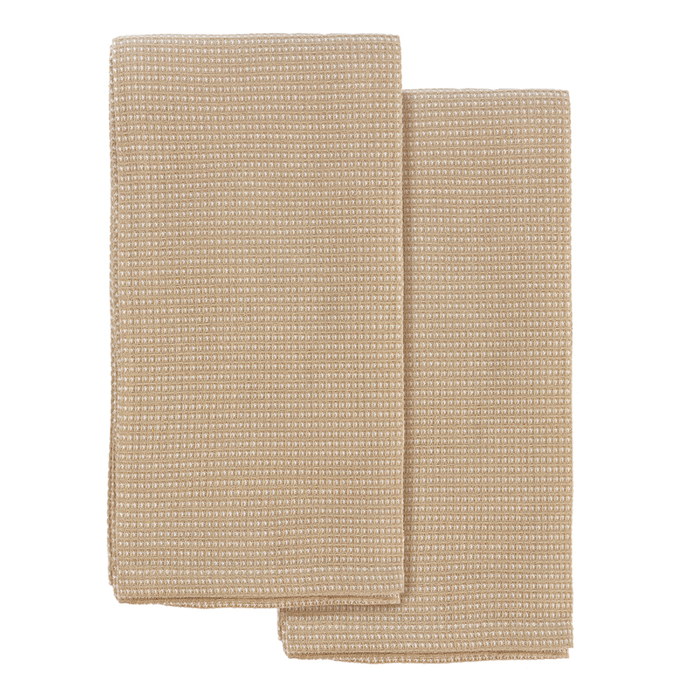 Набор кухонных вафельных полотенец 2шт 50х70см Tkano Essential бежевый