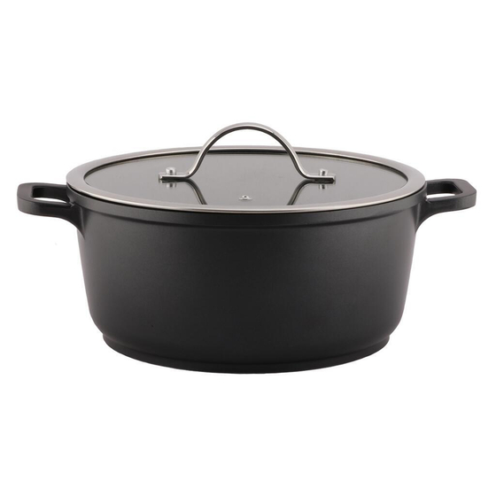 Кастрюля 4,4 л, 25*11,4 см с крышкой New Kitchen Standard алюм. с антиприг. покрытием ИНДУКЦИЯ P.L.