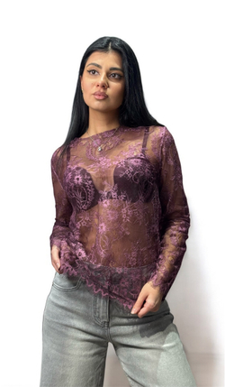 Кружевной лонгслив