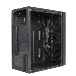 Корпус для компьютера Exegate EX283752RUS Корпус Minitower ExeGate mEVO-9301-RGB-600W-12 (mATX, БП 600NPX с вент. 12см, с окном, 2*USB+1*USB3.0, HD аудио, черный с RGB подсветкой)