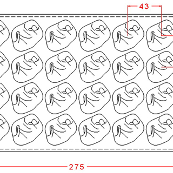 564 | Форма для шоколадных изделий (275*175 мм)