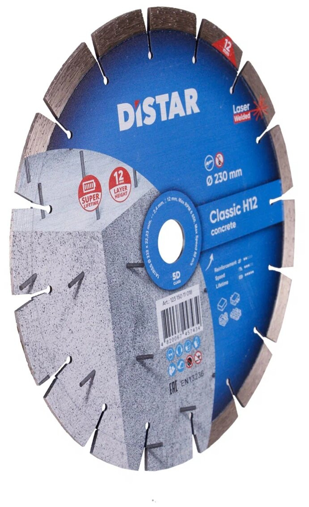 Диск алм. DISTAR Classic 1A1RSS/C3-W 232*2.4/1.6*12*22.23-16 (12315011018)
