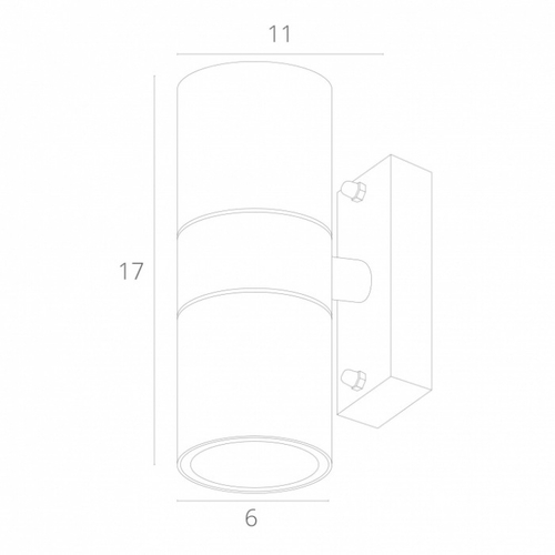 Уличный настенный светильник Arte Lamp MISTERO A3302AL-2GY