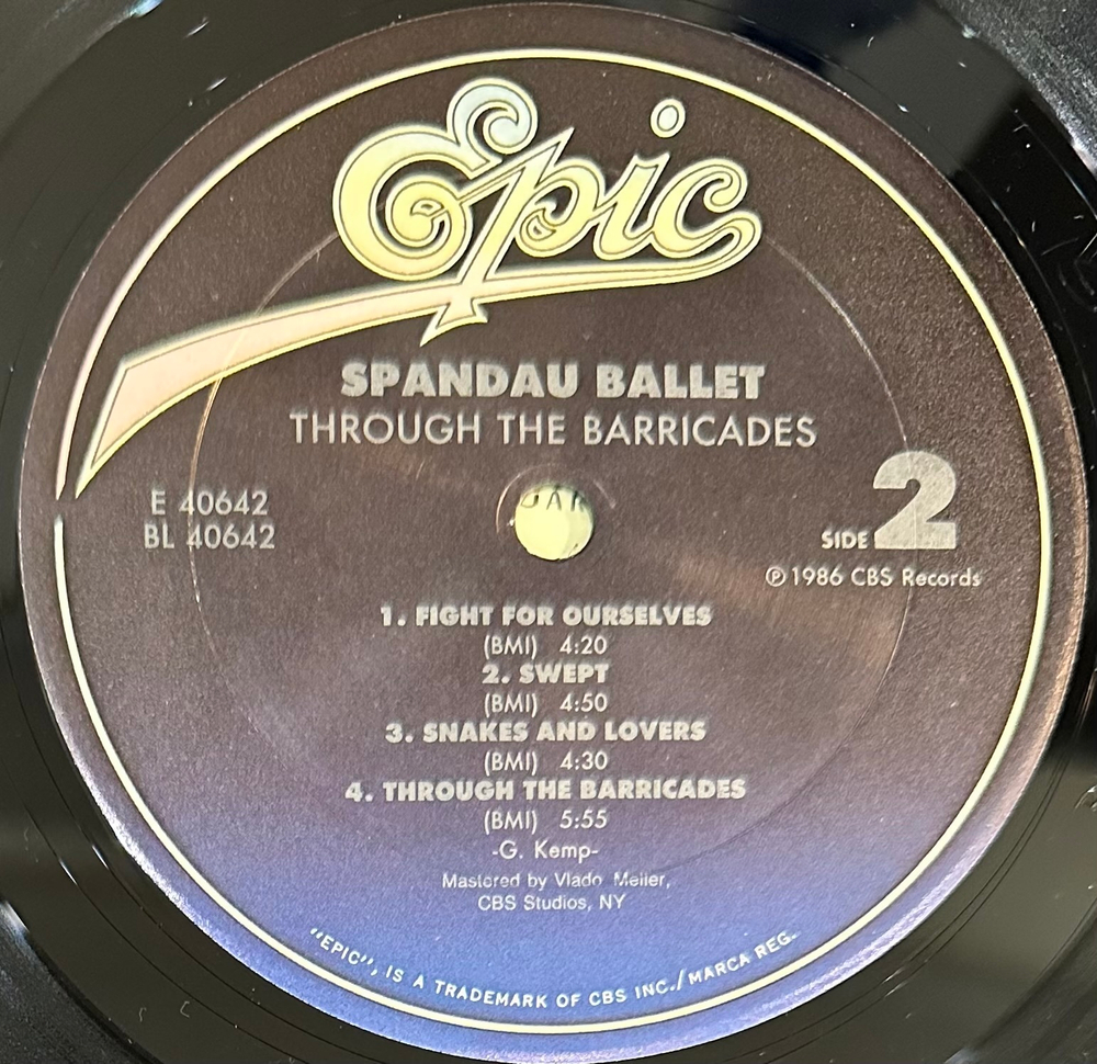 Spandau Ballet - Through The Barricades (США 1986г.)