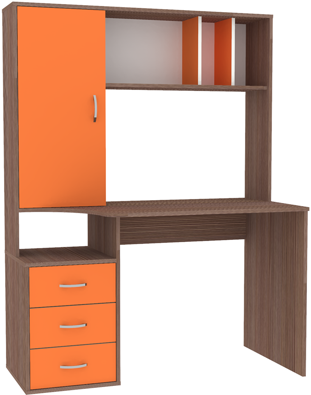 Стол компьютерный КарИВи Сокол Бодего Темный Оранжевый