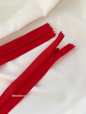 Молния потайная неразъемная алый 148
