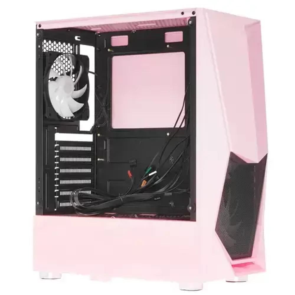 Компьютерный корпус 1STPLAYER DK-3 TG Pink