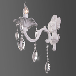 Настенный светильник 10108/1 белый/прозрачный хрусталь Strotskis