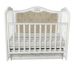 Детская кроватка Alita 777 (с мягкой спинкой, универсальный маятник, закрытый ящик)