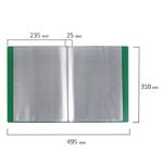 Папка с 40 вкладышами, Brauberg Стандарт, 700мкм, корешок 25мм с карманом, зеленая