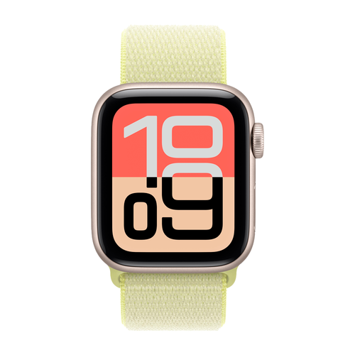 Умные часы Apple Watch SE 3 (2025) GPS, 40mm, Starlight Aluminium Case with Neon Yellow Sport Loop