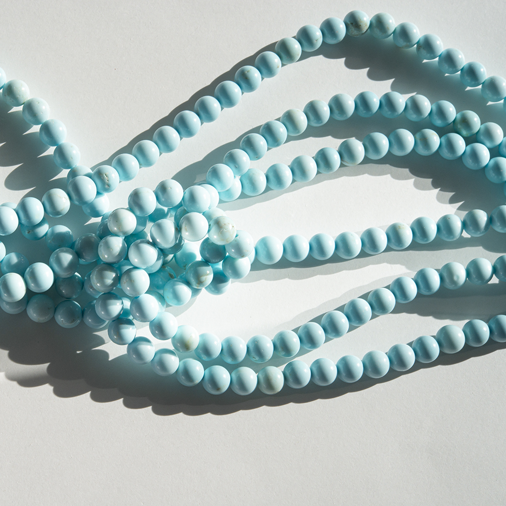 Туркенит (имитация бирюзы светлого оттенка), 8,5мм, шар