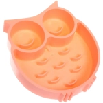 Миска для медленного кормления «Сова», цвет розовый, 15*17*3см