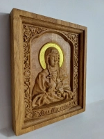 Освященная Икона мученицы Марины Антиохийской 16.5х14см дуб