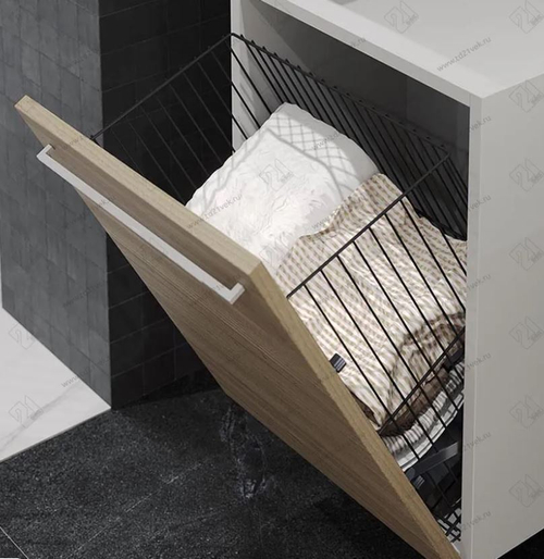 S-8014-A Корзина для белья в базу 450 мм, Starax, с креплением на дверцу, (380х260х500), антрацит