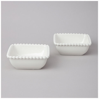 Набор салатников 2шт 400мл квадрат "Pearl"