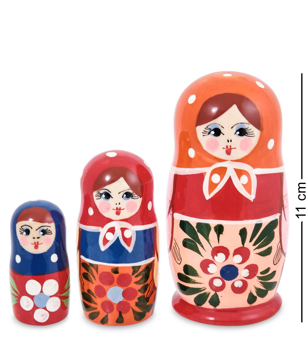 Народные промыслы МР-80/12-D Матрешка 3м «Машенька» (загорская)