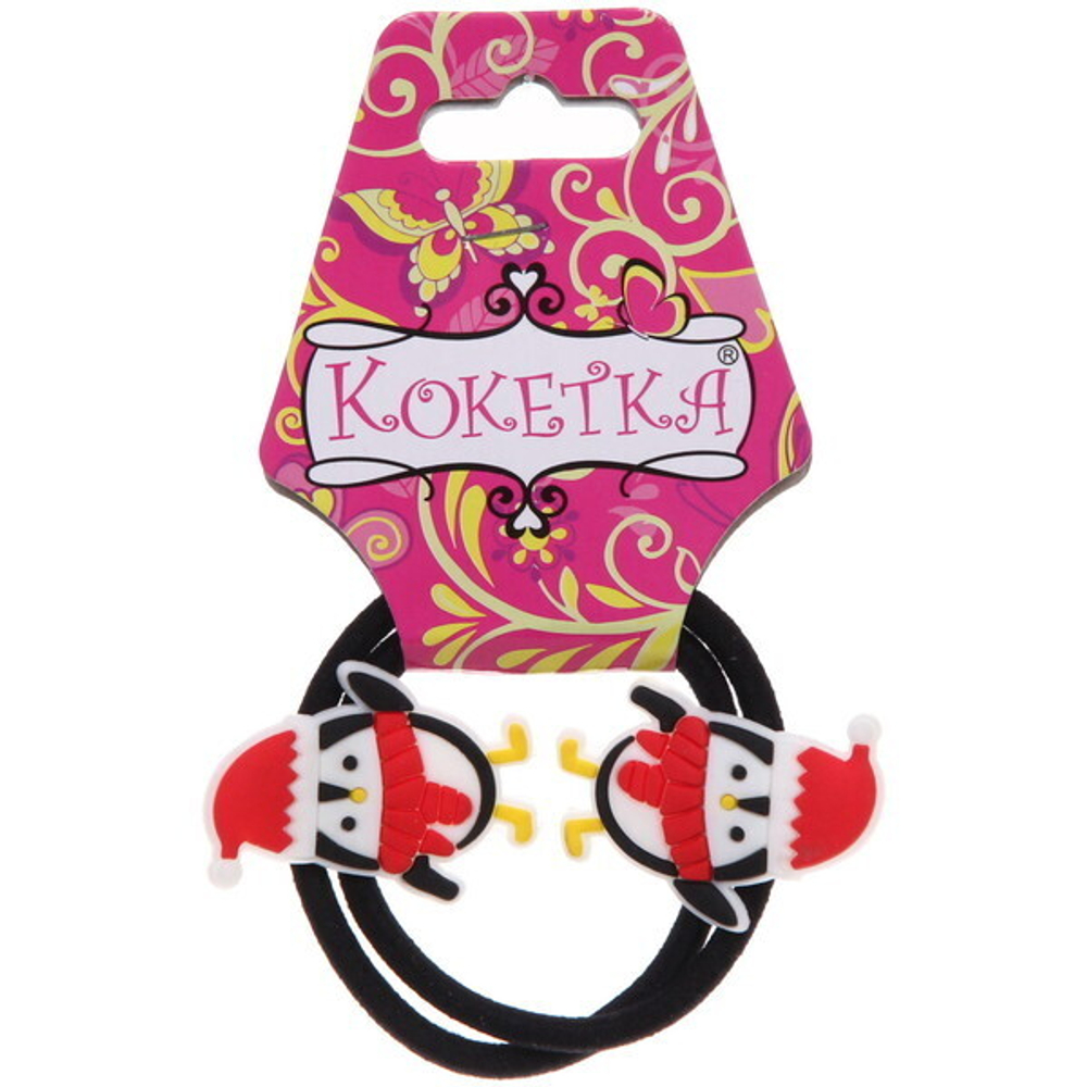 Резинки для волос детские 2шт. «Новогодние чудеса - Пингвинчики», d-3,5см