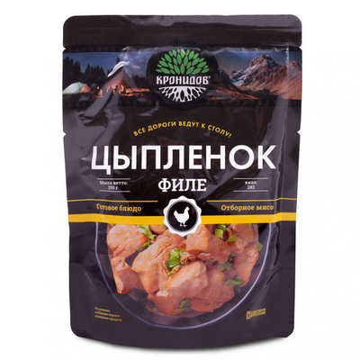 Готовое блюдо "Мясо цыплёнка(филе) в собственном соку" 250г. (Кронидов)