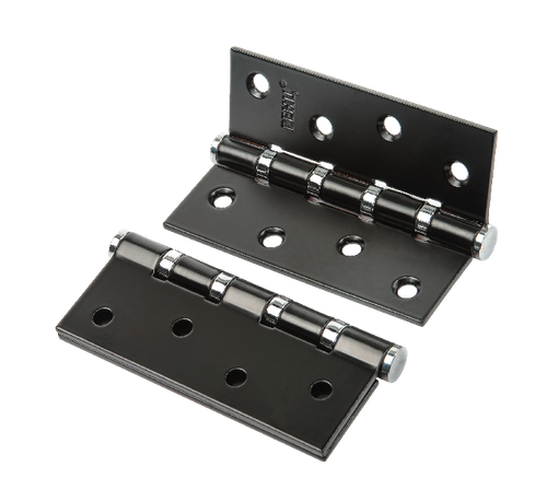 [ТОВАРА НЕТ В НАЛИЧИИ] Петля врезная Ренц RENZ 100- 4BB FH B/CP, цвет черный/хром (гарантия - 12 месяцев)