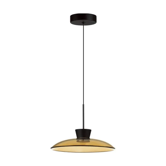 5055/9LA L-VISION ODL24 457 черный/янтарный/металл/стекло Подвес LED 9W 3000К SAUCER